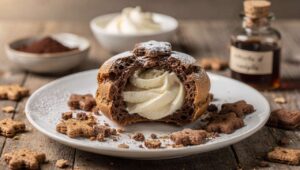 Zeppole Pan di Stelle al forno: ricetta facile con pasta choux al cacao e crema al mascarpone - i pasticci(ni) di Nina